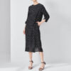 Silk Jacquard Polka Dot Dress 6