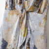 Silk Oil Painting Print V Neck Dress 6