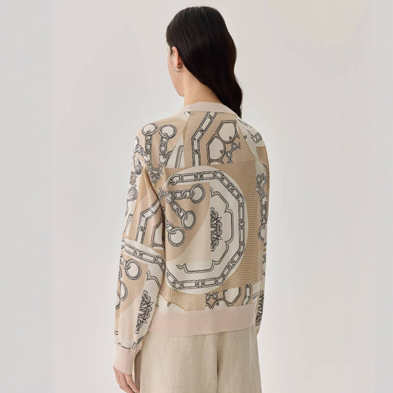 Silk Printed Thin Knit Sweater 2