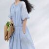 Silk Short Sleeve Backless Dress 13