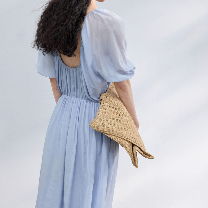 Silk Short Sleeve Backless Dress 3
