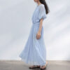 Silk Short Sleeve Backless Dress 7