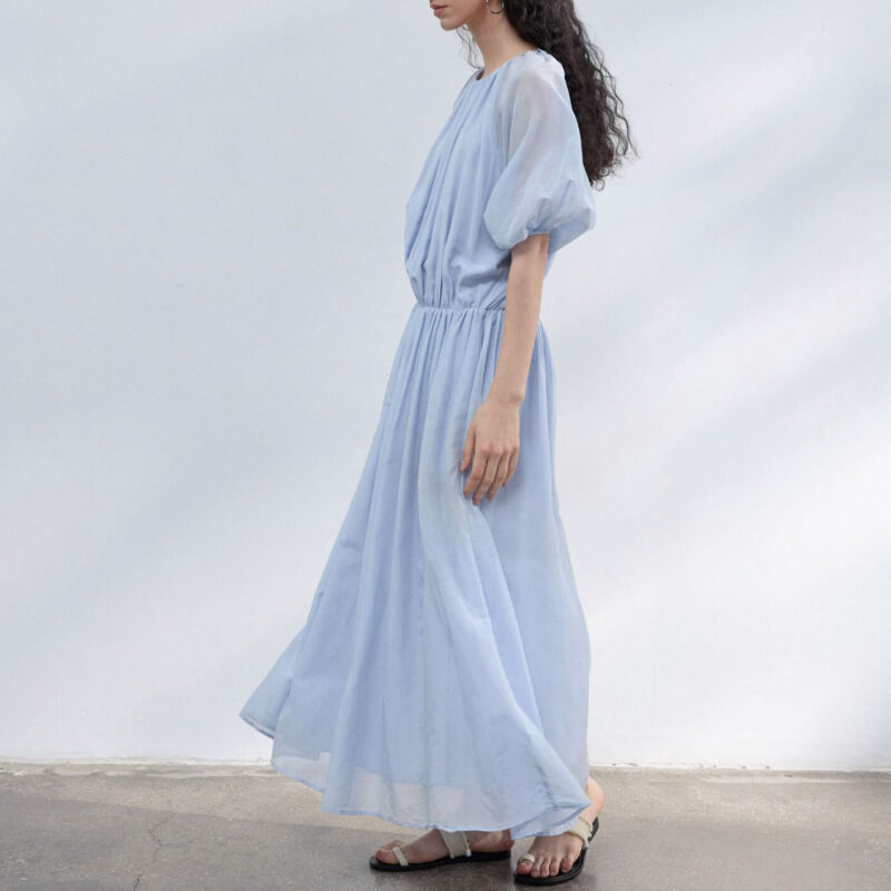 Silk Short Sleeve Backless Dress 7