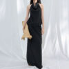 Silk Side Slit Long Skirt 7