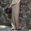 Silk Stretch Bubble Crinkle Wide Leg Pants 1