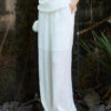 Silk Stretch Bubble Crinkle Wide Leg Pants 7
