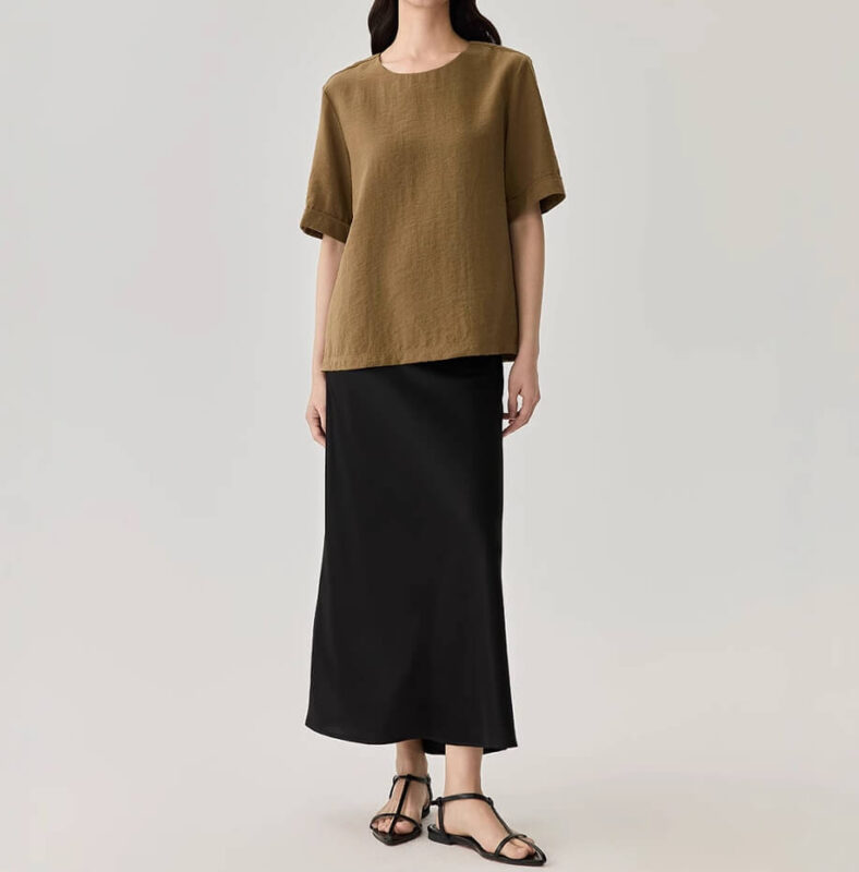 Silk White Loose Casual Top 3