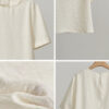 Silk White Loose Casual Top 4