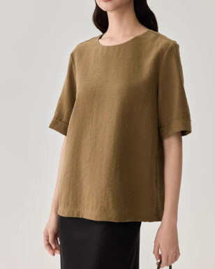 Silk Wheat Loose Casual Top