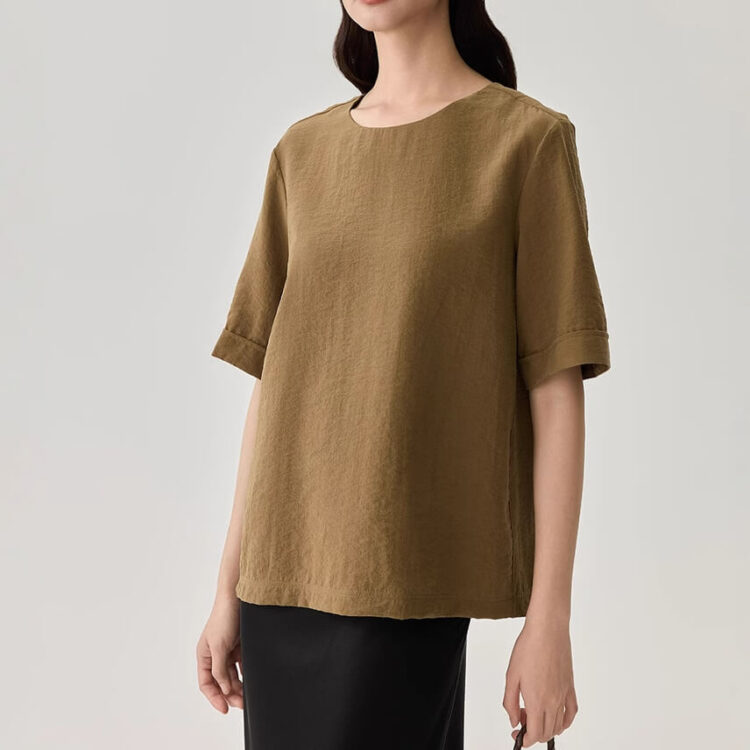 Silk Wheat Loose Casual Top