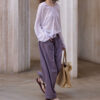 Silk and Linen Sheer U Neck Blouse 4