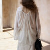 Silk and Linen Sheer U Neck Blouse 6