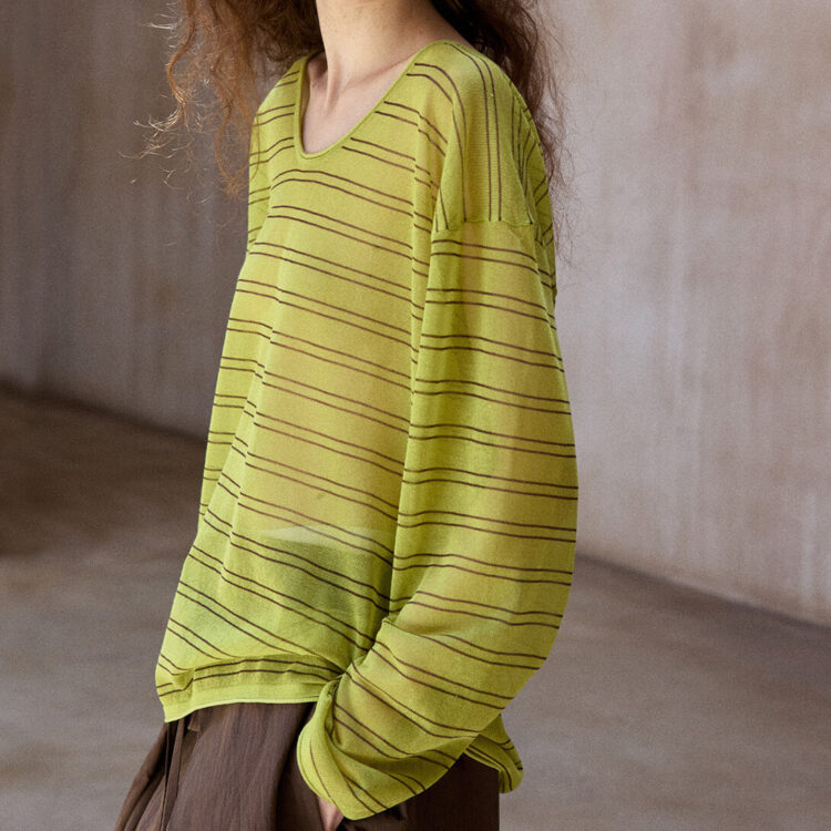 Silk Linen Striped Blouse