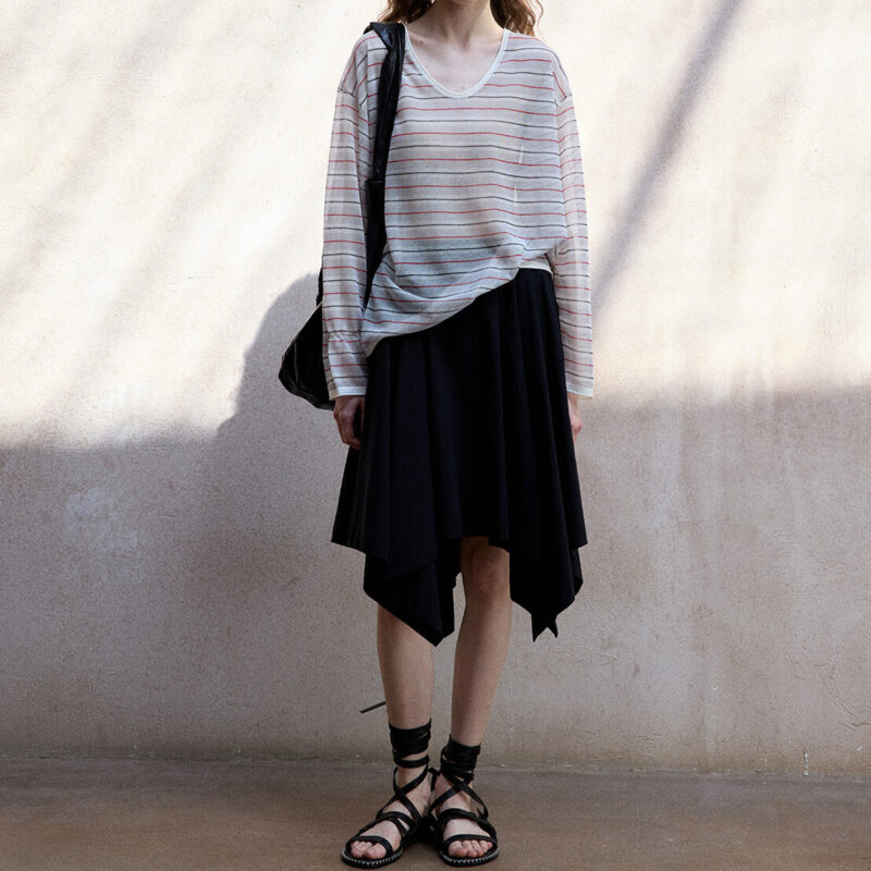 Silk and Linen Striped Blouse 7