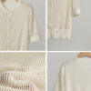 Silk hollow casual knitted cardigan 4