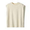 Sleeveless Crew Neck 100 Cotton T shirt 1