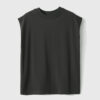 Sleeveless Crew Neck 100 Cotton T shirt 12
