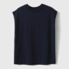Sleeveless Crew Neck 100 Cotton T shirt 13