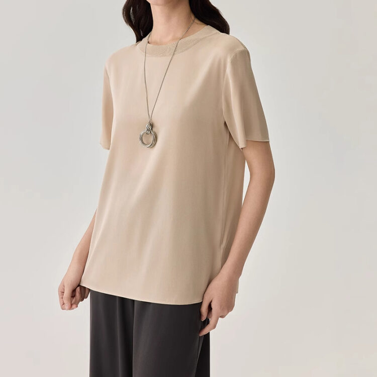 Solid Color Silk Breathable Top