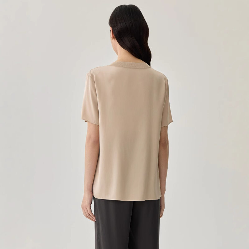 Solid Color Silk Breathable Top 10