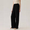Solid Color Silk Straight Pants 2