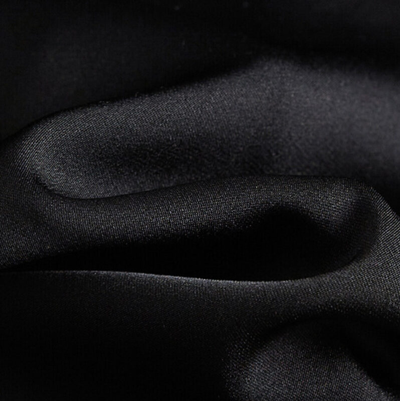 Solid Color Silk Straight Pants 5