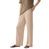 Solid Color Silk Straight Pants 7