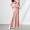 Solid color acetate satin slit fishtail long skirt 10