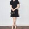 Solid color commuter business suit dress