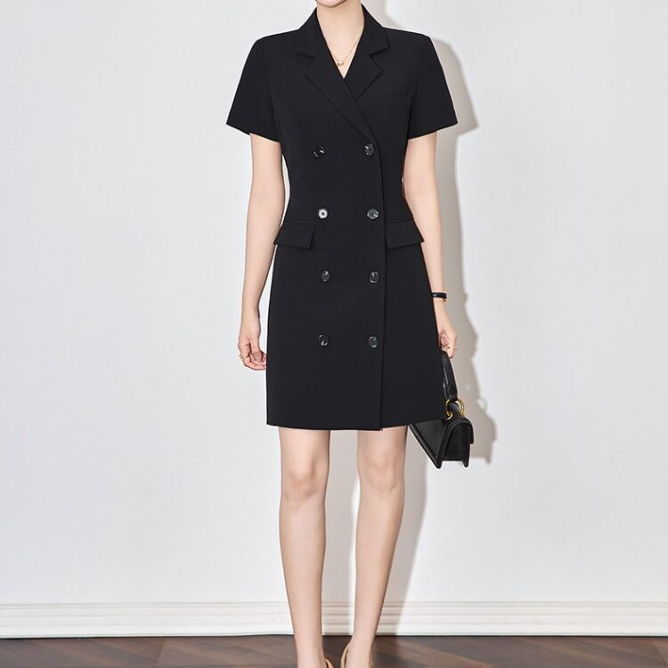 Solid color commuter business suit dress