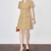 Solid color commuter business suit dress