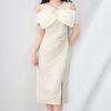 Solid color round neck sleeveless dress