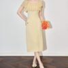 Solid color ruffle formal dress