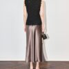 Solid color slim fit lace women's top