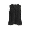 Solid color slim fit lace women's top