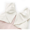 Spliced ruffled pink dress