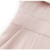 Spliced ruffled pink dress