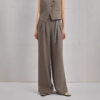Spring Khaki Linen Vest Casual Pants Two Piece Set 2