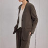 Spring Silk Intellectual Suit Pants Casual Loose Two piece Suit 11