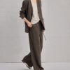 Spring Silk Intellectual Suit Pants Casual Loose Two piece Suit 3