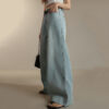Spring Summer Casual Stretchy Wide-leg Light-colored Simple Jeans