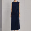 Spring Summer Pleated Commuting Silk Elastic Brocade Vest Skirt Two piece Set 6