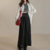 Spring And Summer Knitted Hollow Stitching A-line Skirt High Waist Skirt