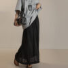 Spring And Summer Knitted Hollow Stitching A-line Skirt High Waist Skirt