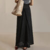 Spring And Summer Knitted Hollow Stitching A-line Skirt High Waist Skirt
