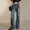 Spring Summer Retro Washed Bell-bottom Jeans