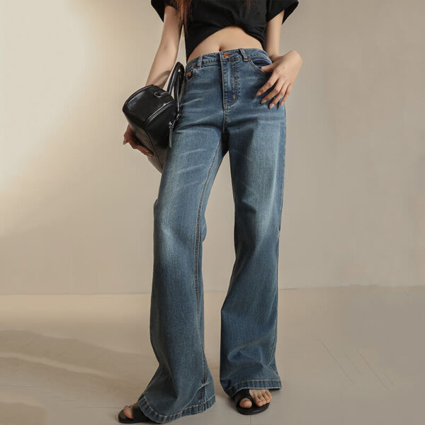 Spring Summer Retro Washed Bell-bottom Jeans