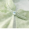 Light green stand collar sleeveless top and skirt two-piece set
