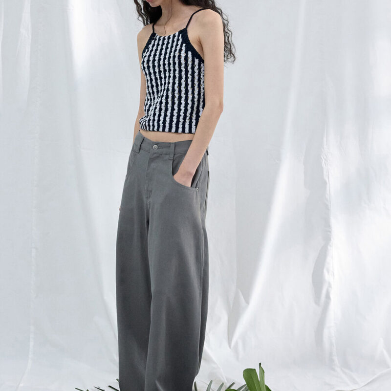 Striped Hand Crocheted Strappy Tank Top 10