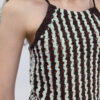 Striped Hand Crocheted Strappy Tank Top 8